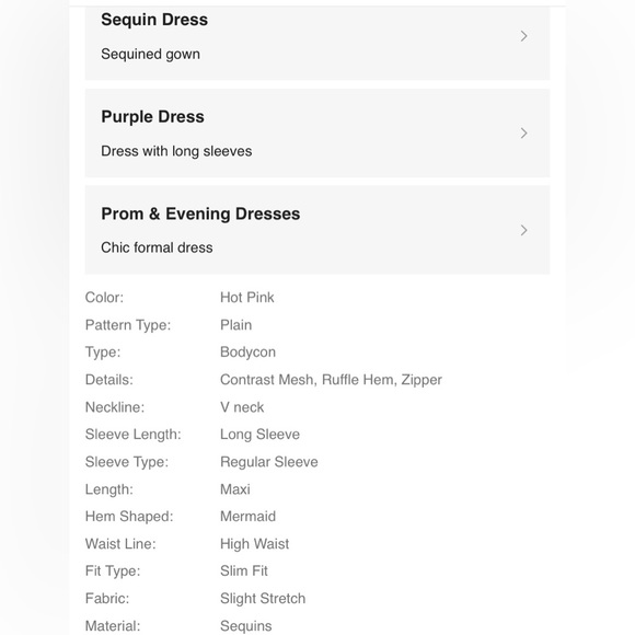 Pink Luxurious Beaded Sequin Rhinestone Long sleeve Elegant FormalEvening Dress - Picture 11 of 12